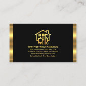 Carte De Visite Retro Gold Stripes Handyman Outils Motif (Dos)