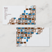 Carte De Visite Rétro goutte (Devant / Derrière)