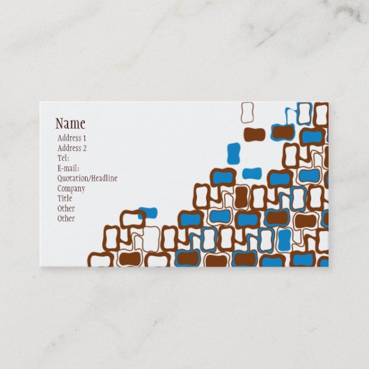 Carte De Visite Rétro goutte (Devant)