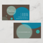 CARTE DE VISITE RETRO :: grands points 5L (Devant / Derrière)