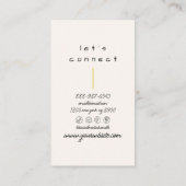 Carte De Visite Retro Green Stripes tendance moderne Funky Fun (Dos)