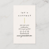 Carte De Visite Retro Green Wavy À damiers tendance Boho Funky (Dos)