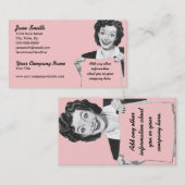 Carte De Visite Rétro grimace (Devant / Derrière)