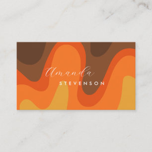 Carte De Visite Retro Groove Liquid Abstrait V