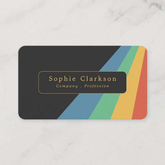 Carte De Visite Retro Half Lines (Devant)