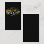 Carte De Visite Retro Helicopter Love Aviation (Devant / Derrière)