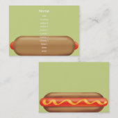 Carte De Visite Rétro hot dog - potelé (Devant / Derrière)
