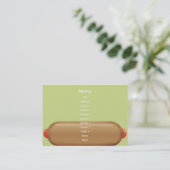 Carte De Visite Rétro hot dog - potelé (Debout devant)