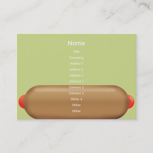 Carte De Visite Rétro hot dog - potelé (Devant)