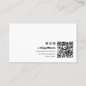 Carte De Visite Retro IG Facebook Youtube | Social Media QR Code (Dos)