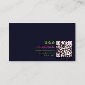 Carte De Visite Retro IG Facebook Youtube | Social Media QR Code (Dos)