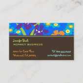 Carte De Visite Retro Japonais Iris + Royal Blue/do-it-yourself Ar (Dos)