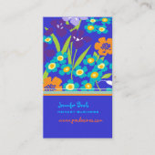 Carte De Visite Retro Japonais Iris + Royal Blue/do-it-yourself Ar (Devant)