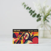 Carte De Visite Retro Jazz Abstrait Professionnel (Debout devant)
