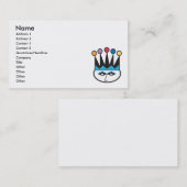 Carte De Visite retro jester joker design (Devant / Derrière)