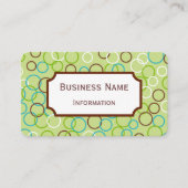 Carte de visite Retro Lime Circles (Devant)