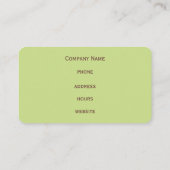 Carte de visite Retro Lime Circles (Dos)