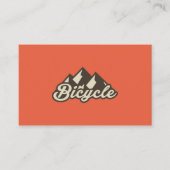 Carte De Visite Rétro Logo à vélo Orange Moderne (Devant)