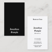 Carte De Visite Retro Look Classic manuscrit Modèle de script (Devant / Derrière)