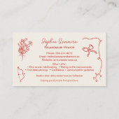 Carte De Visite Retro Love Illustrations Matchmaking Dating Coach (Dos)