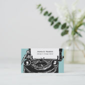 Carte De Visite Rétro machine à écrire élégante moderne de cru (Debout devant)