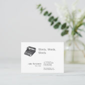 Carte De Visite Rétro machine à écrire silencieuse de luxe (Debout devant)