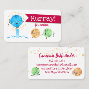 Carte De Visite Retro mignon saut scribble fil crochet crochets