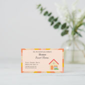 Carte de visite rétro mignonne | maison douce mais (Debout devant)