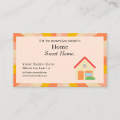 Carte de visite rétro mignonne | maison douce mais (Devant)
