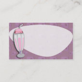 Carte De Visite Rétro milkshake de fraise (Dos)