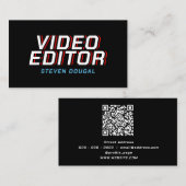 Carte De Visite Rétro minimaliste professionnel (Devant / Derrière)