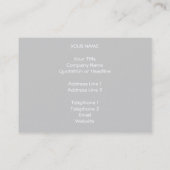 Carte De Visite Rétro modèle gris-clair et blanc (Dos)