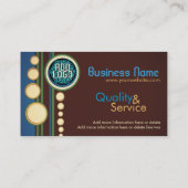 Carte De Visite Retro moderne avec Logo ou Photo Business par (Dos)