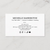 Carte De Visite Retro Moderne Eleva Peaks Vie Entraîneur Blanc (Dos)