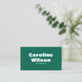 Carte De Visite Retro moderne Emerald Professional Photo Code QR (Debout devant)