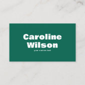 Carte De Visite Retro moderne Emerald Professional Photo Code QR (Devant)