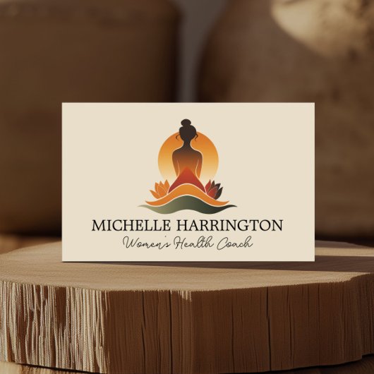 Carte De Visite Retro Moderne Méditoriale Grace Life Entraîneur, H