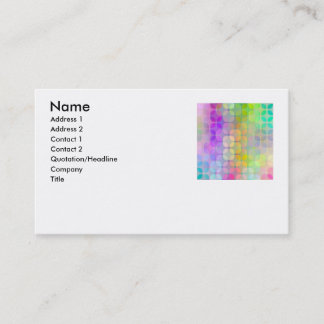 Carte De Visite rétro motif coloré transparent, nom, Addre…