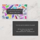 Carte De Visite Rétro motif de collage de plage d'été des années (Devant / Derrière)