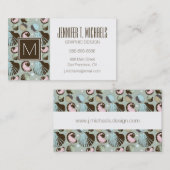 Carte De Visite Rétro motif de coquillage (Devant / Derrière)