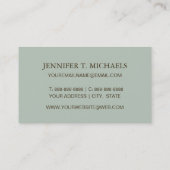 Carte De Visite Rétro motif de coquillage (Dos)