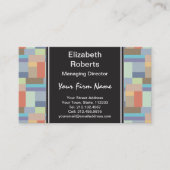 Carte De Visite Rétro motif géométrique d'architecture élégante (Devant)