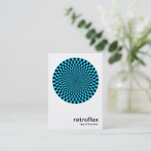 Carte De Visite Retro Op Art - Ciel bleu et noir (Debout devant)