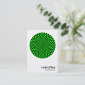 Carte De Visite Retro Op Art - Vert et Noir (Debout devant)