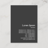 Carte De Visite Retro Op Art - Vert et Noir (Dos)