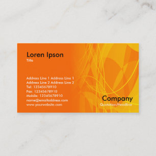 Carte De Visite Rétro orange