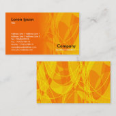 Carte De Visite Rétro orange (Devant / Derrière)
