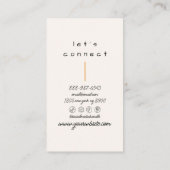 Carte De Visite Retro Orange Wavy À damiers tendance Boho Funky (Dos)