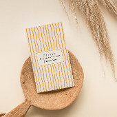 Carte De Visite Retro Orange Wavy Stripes tendance Boho Funky Mode