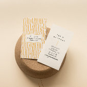 Carte De Visite Retro Orange Wavy Stripes tendance Boho Funky Mode